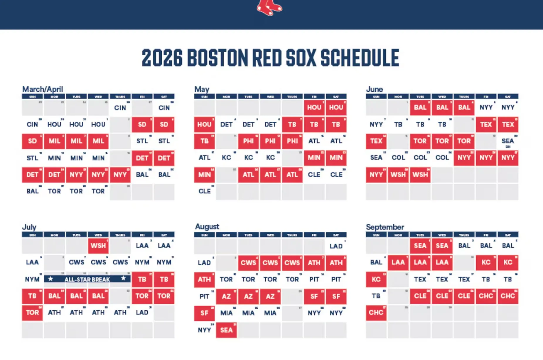The Red Sox 2026 Schedule Is Released And It Stinks Over The Monster