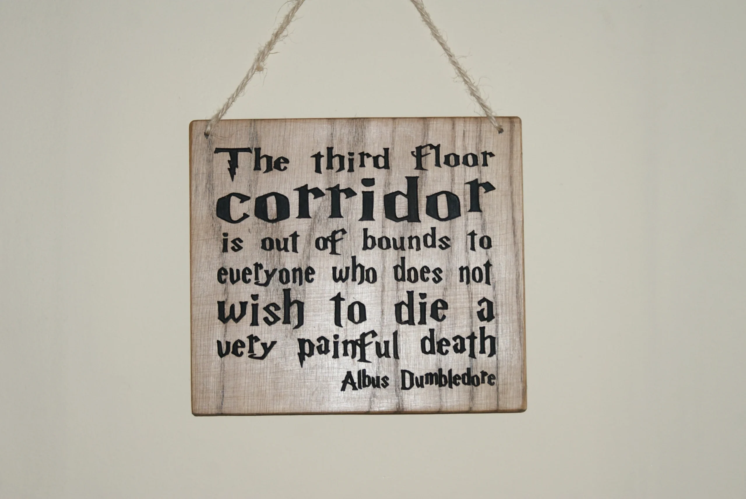 Third Floor Corridor Dumbledore Funny Sign Wooden Sign Harry Potter Signs House Gift Carved Sign Hogwarts Student Gift University Etsy Israel