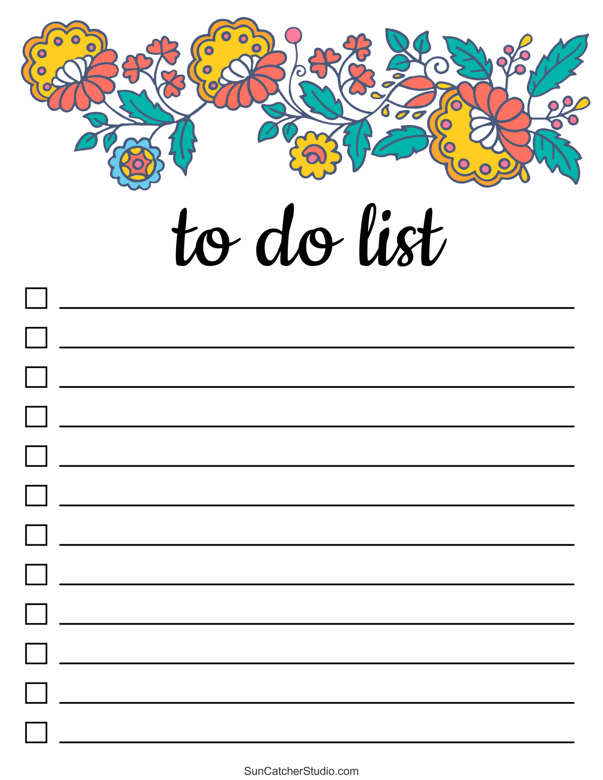 To List Printable Free