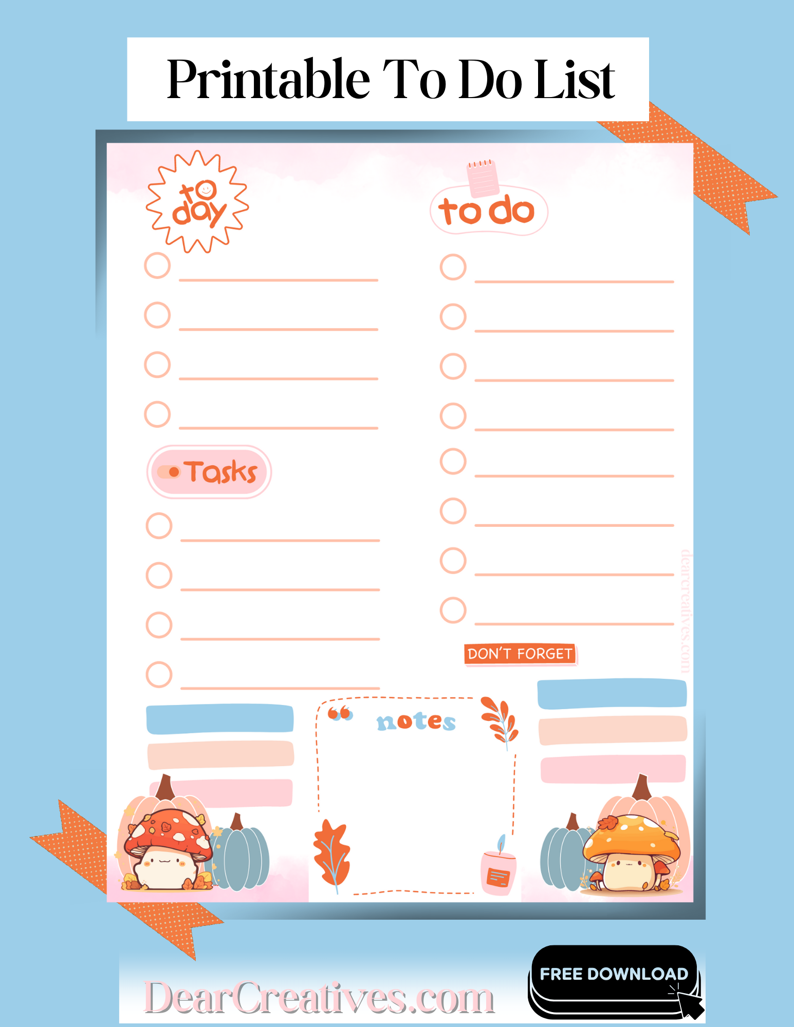 Cute Todo List Printable
