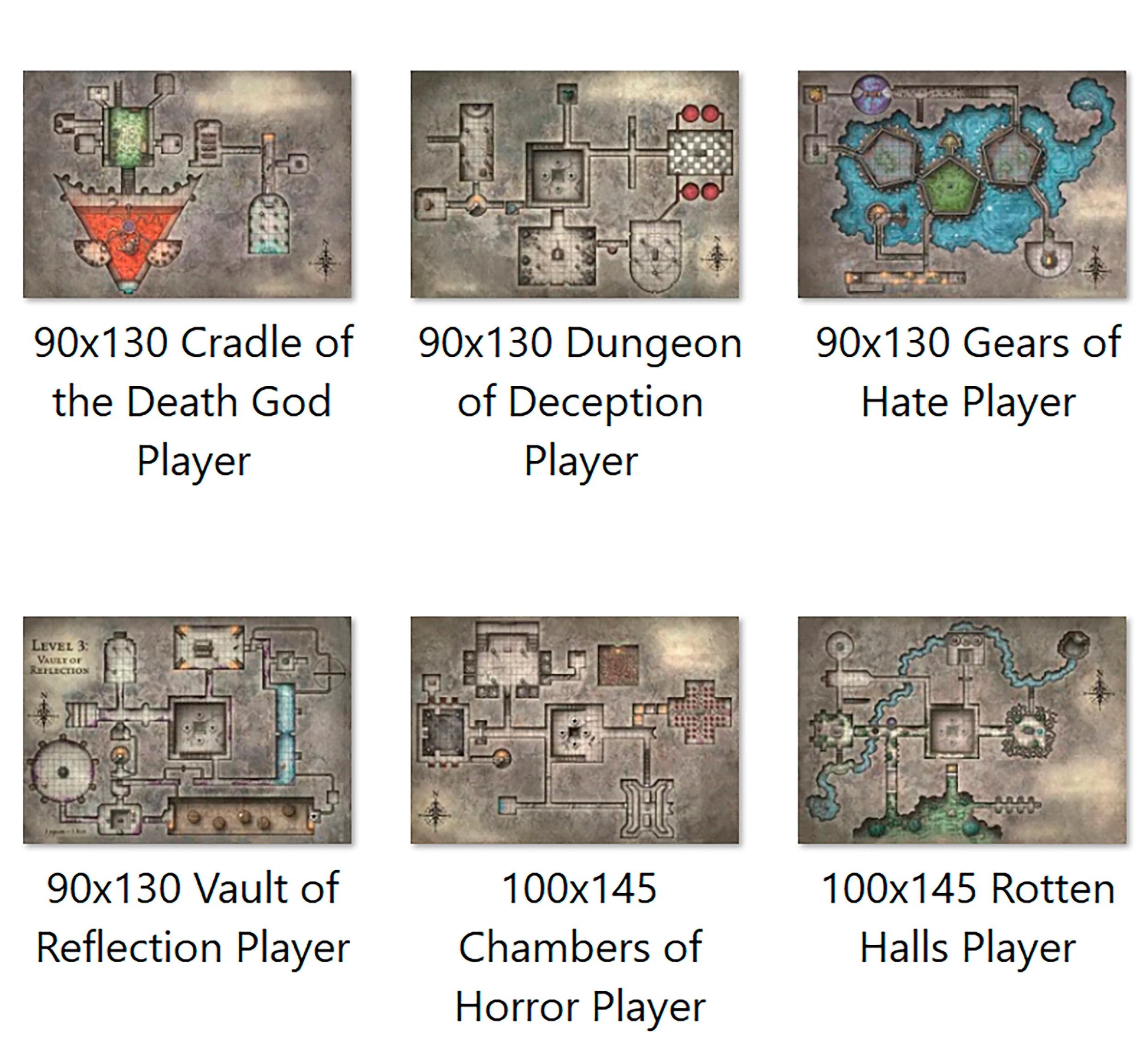 Tomb Of Annihilation 6 Levels Full size True 1 Inch Grid Map Prints On Poster Paper Or Canvas 6 Map Bundle Pack Etsy