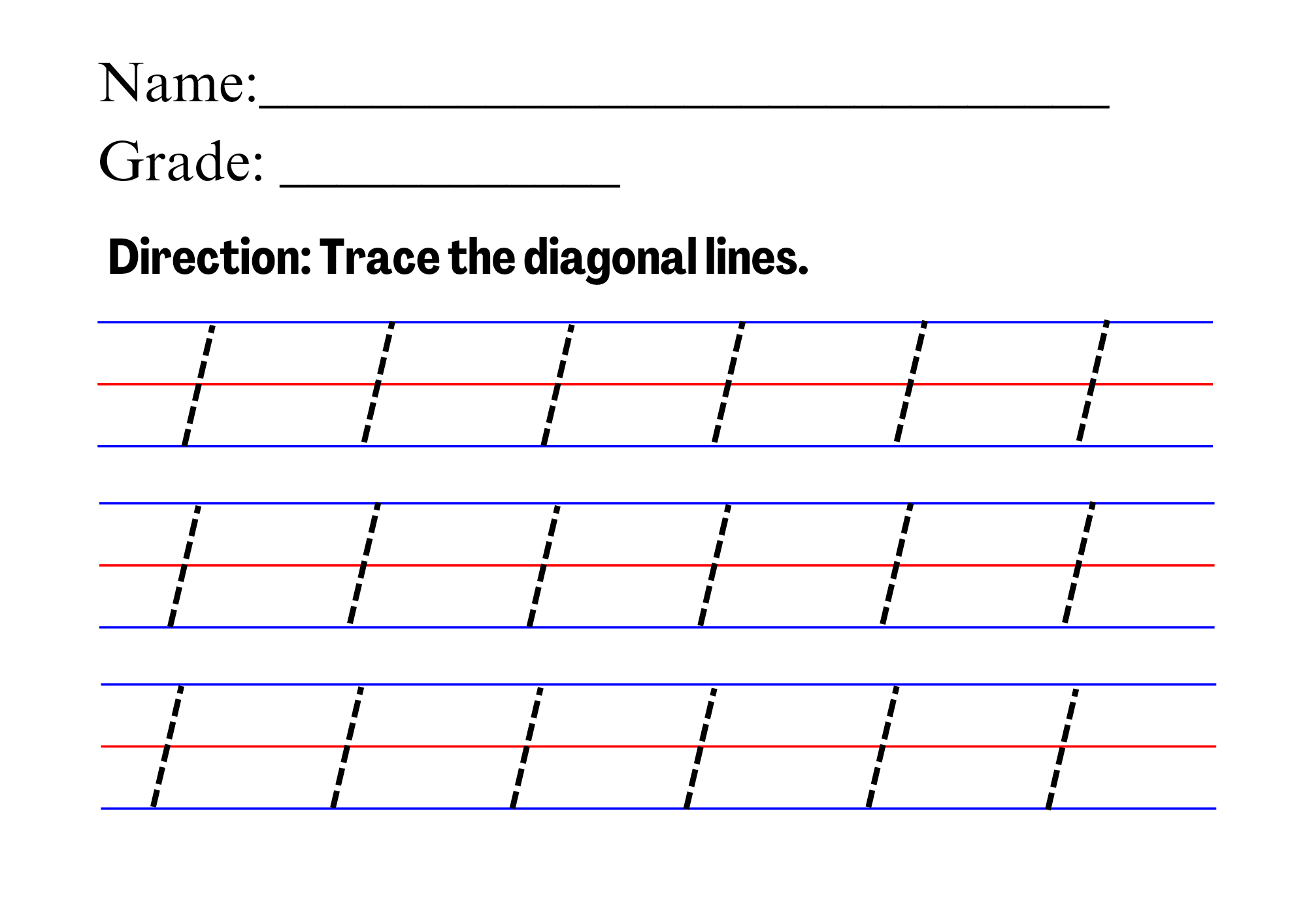 Tracing Diagonal Lines By Panameibilyn16 Raket PH