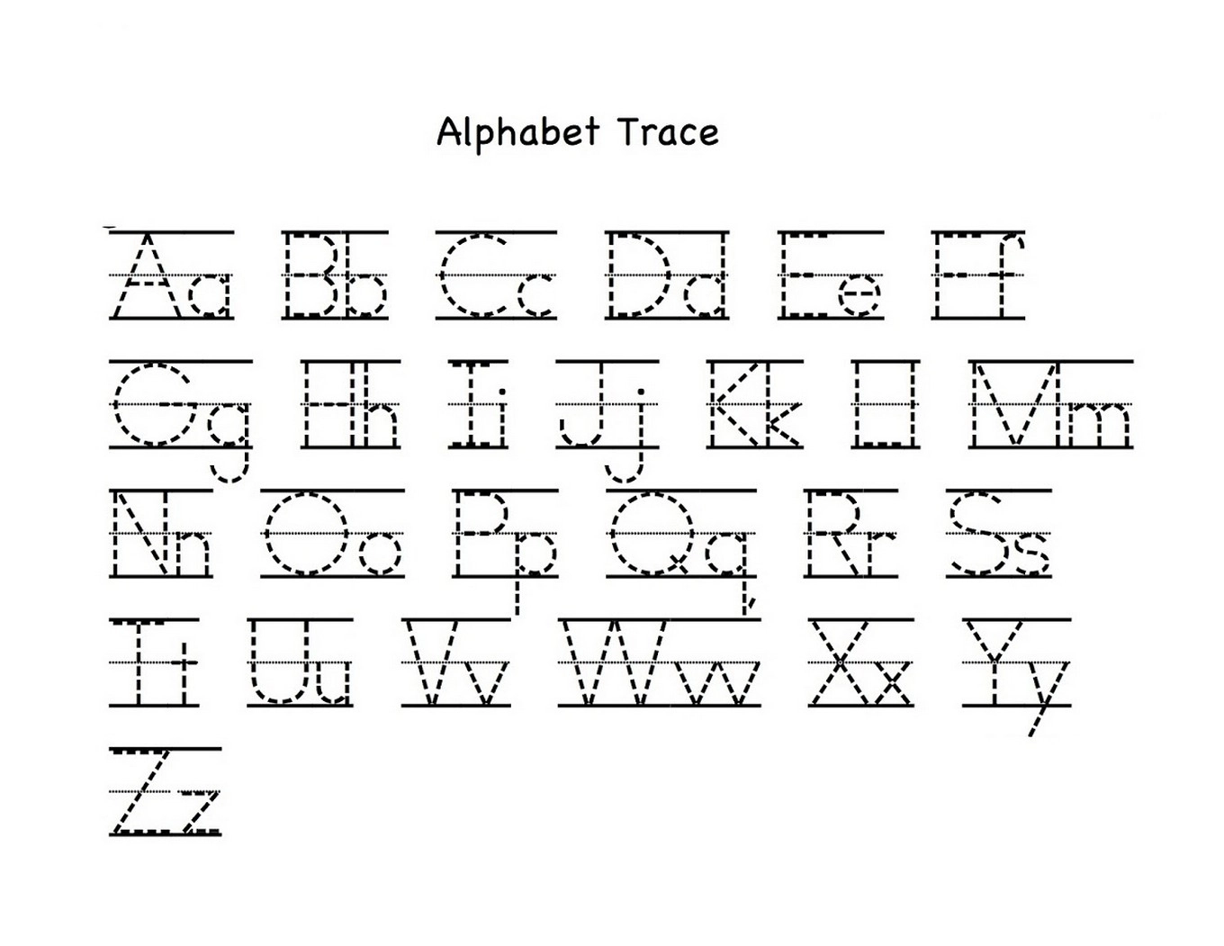 Printable Traceable Abc Chart