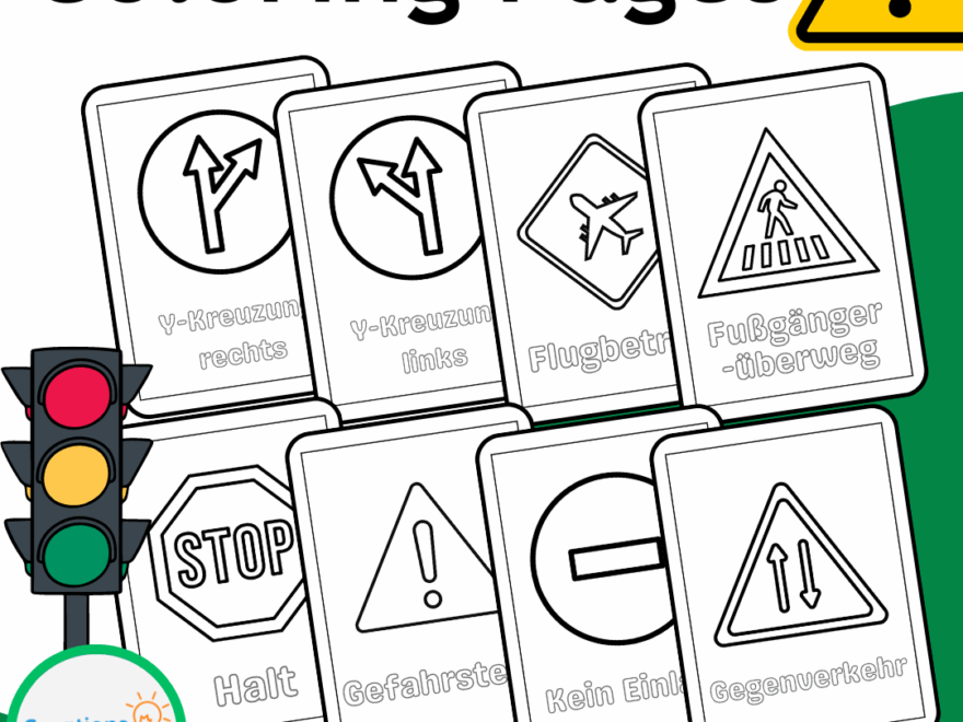 Traffic Signs Coloring Pages In German Made By Teachers