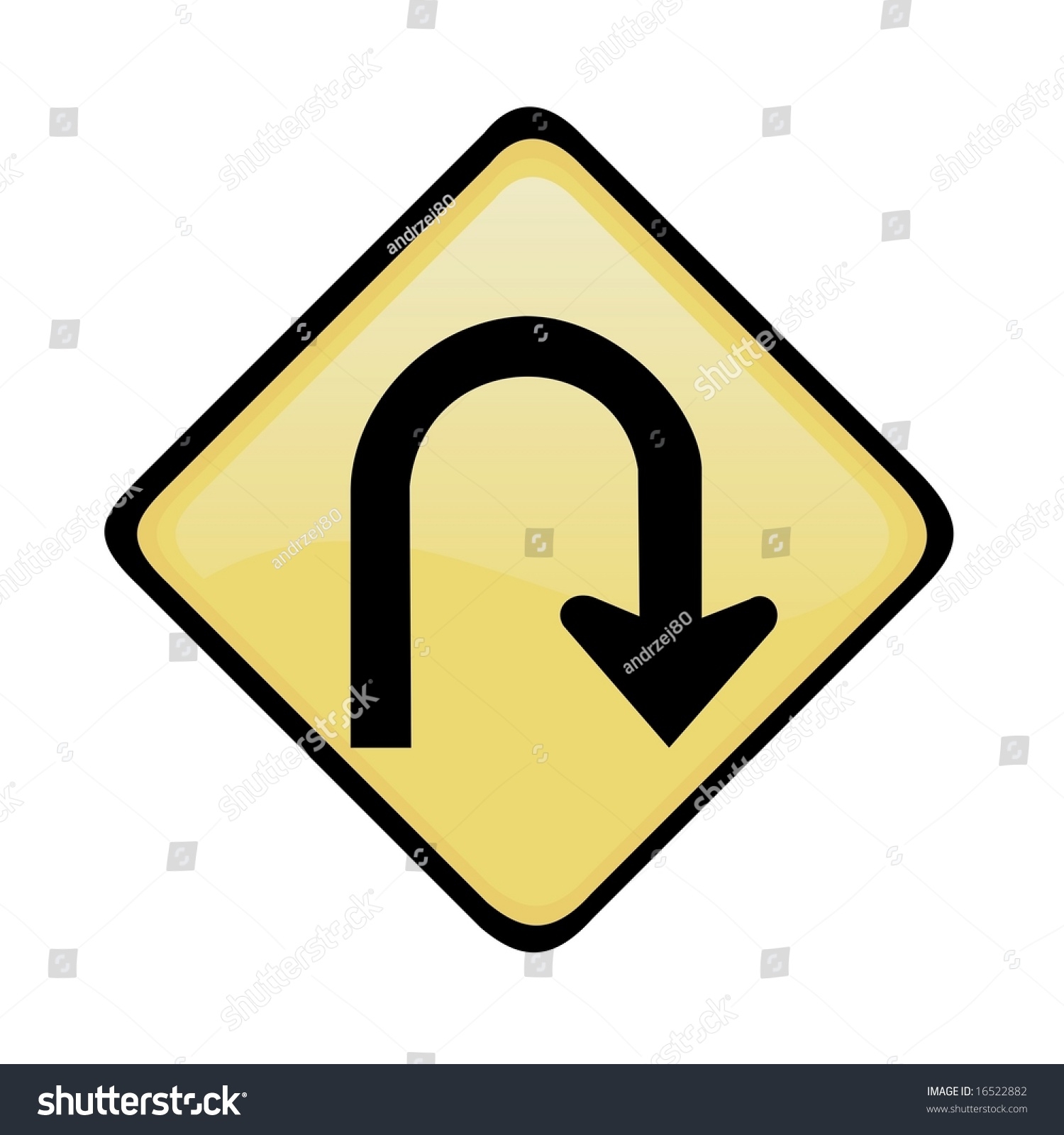 Turn Back Sign Stock Illustration 16522882 Shutterstock