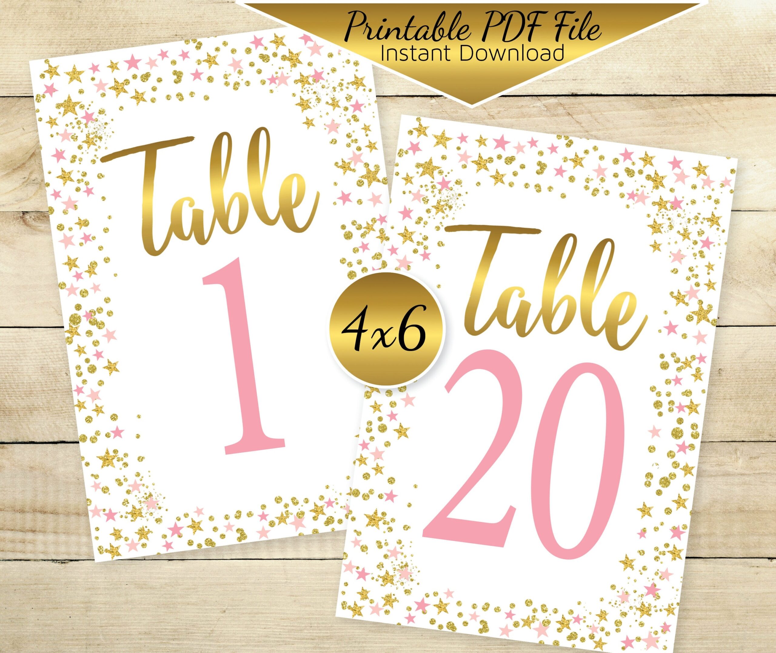 4x6 Table Sign Printable