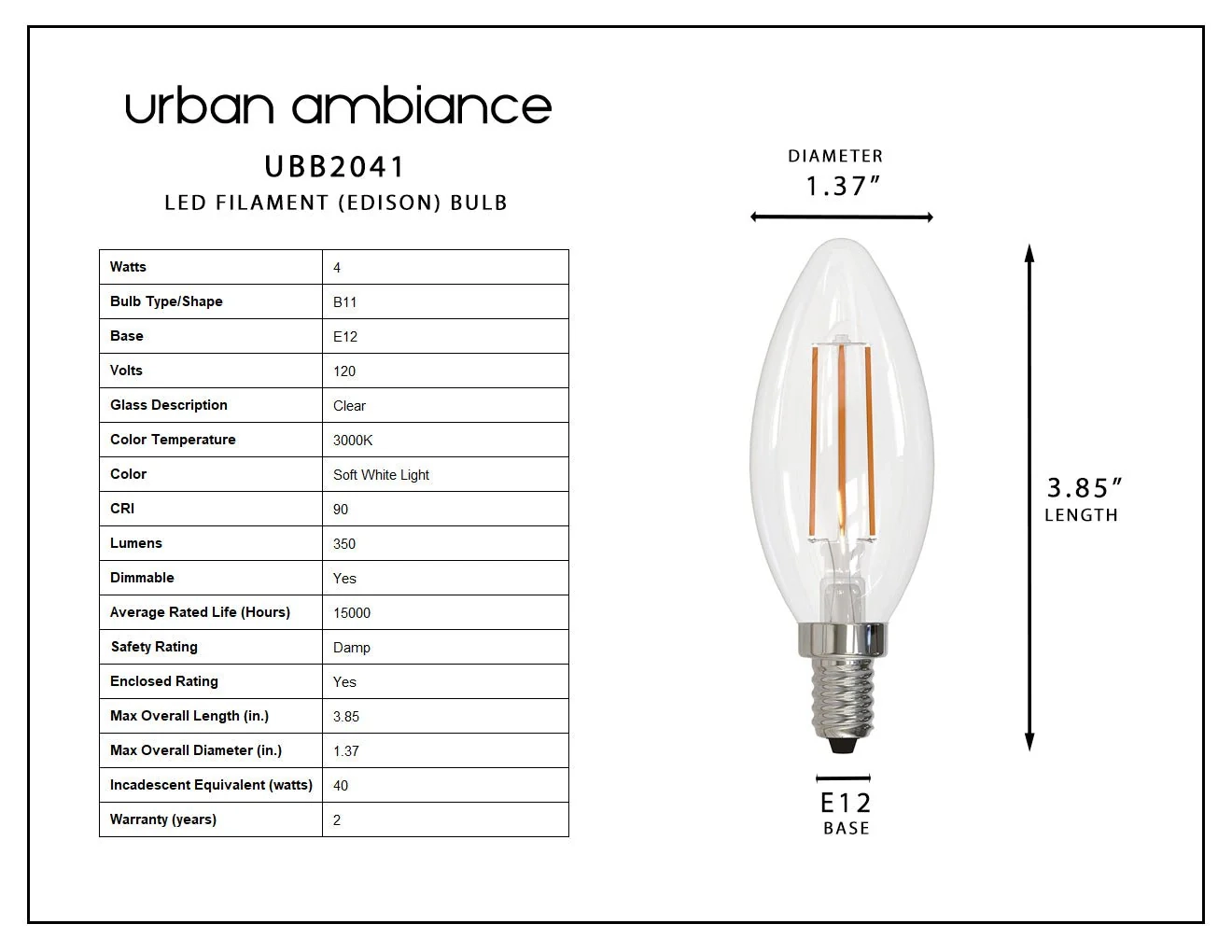 Printable Light Bulb Base Chart