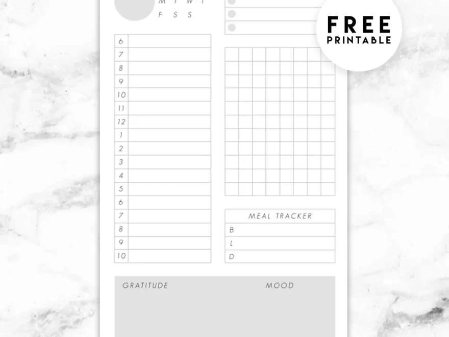 UNDATED DAILY PLANNER FREE PRINTABLE V2 POCKET RINGS KeenaPrints