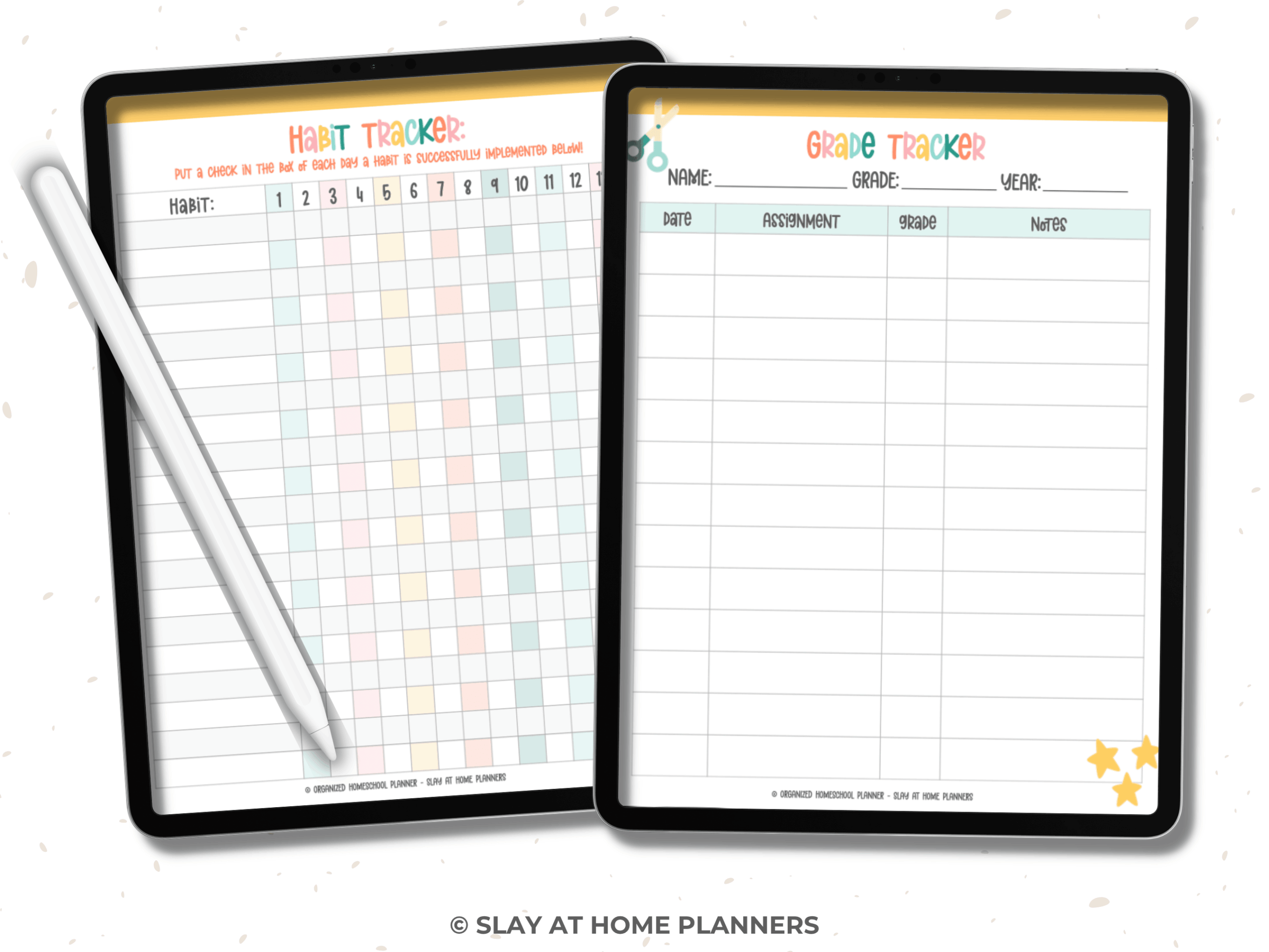 Undated Homeschool Planner Printable PDF Instant Download Slay At Home Planners
