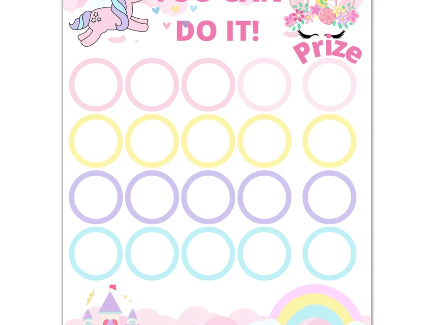 Unicorn Reward Chart Printable Unicorn Sticker Chart Daily Chore Chart Kids Routine Sticker Chart Cute Rainbow Reward Potty Chart Etsy