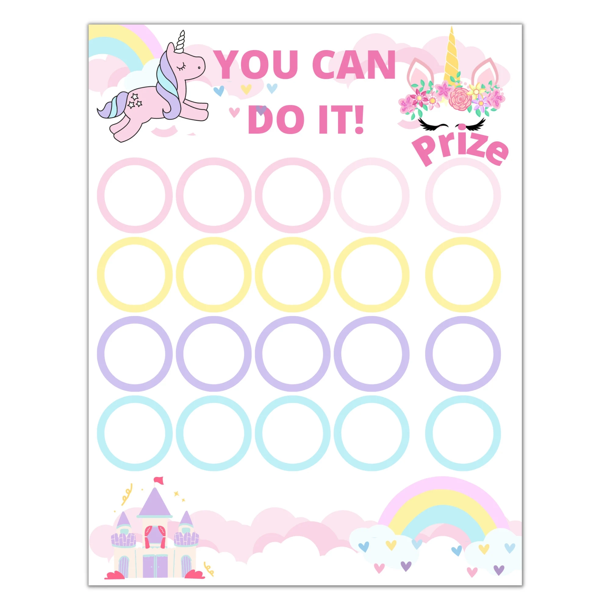 Unicorn Reward Chart Printable Unicorn Sticker Chart Daily Chore Chart Kids Routine Sticker Chart Cute Rainbow Reward Potty Chart Etsy
