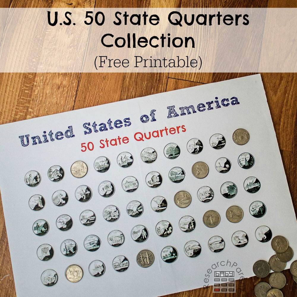 America The Beautiful Quarters Printable List