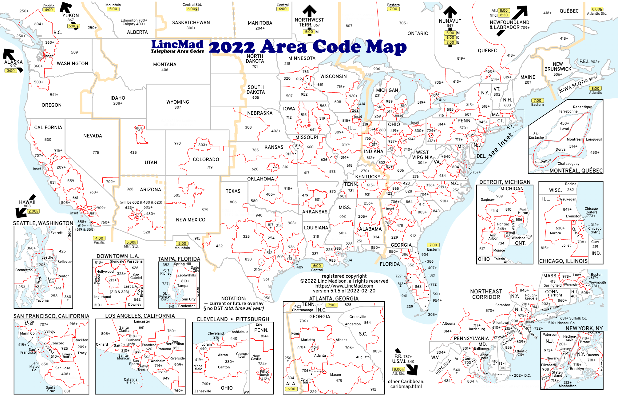 Us Area Code List Printable