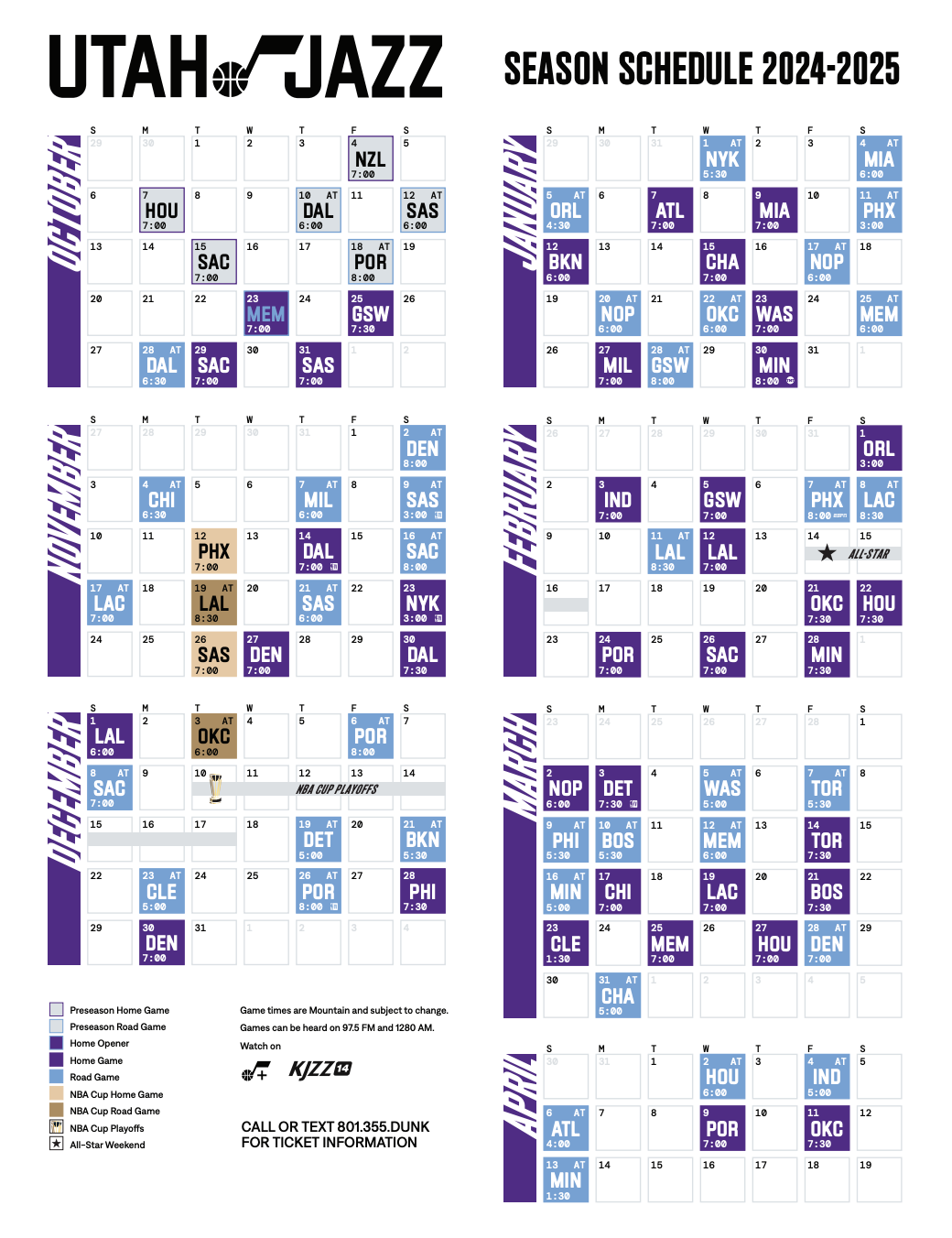 Utah Jazz Release Their 2024 25 NBA Schedule