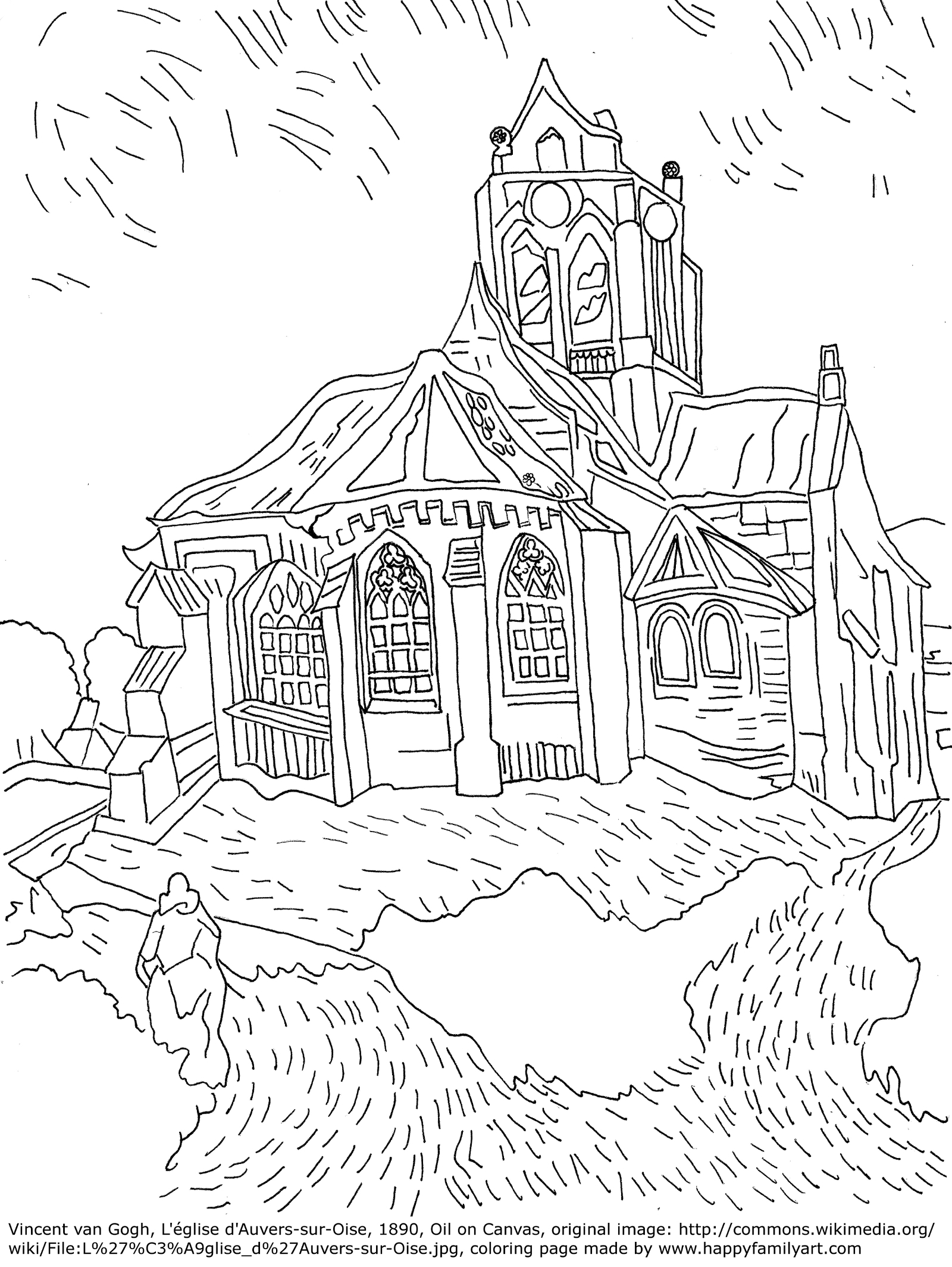 Printable Famouse Art Coloring Sheets