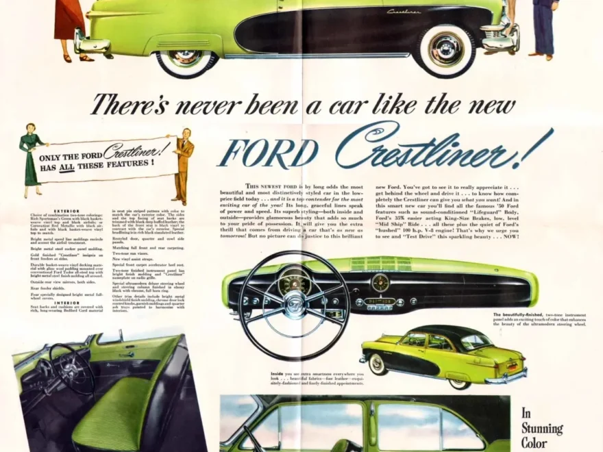 Vintage Ad 1951 Ford Crestliner If You Don t Have A Hardtop Fake It Curbside Classic