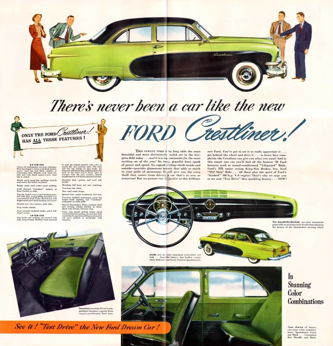 Vintage Ad 1951 Ford Crestliner If You Don t Have A Hardtop Fake It Curbside Classic