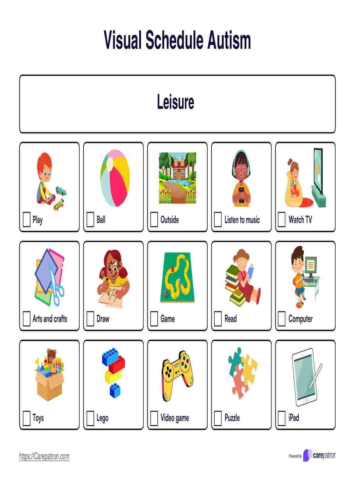Visual Schedule Occupational Therapy Printable Pecs