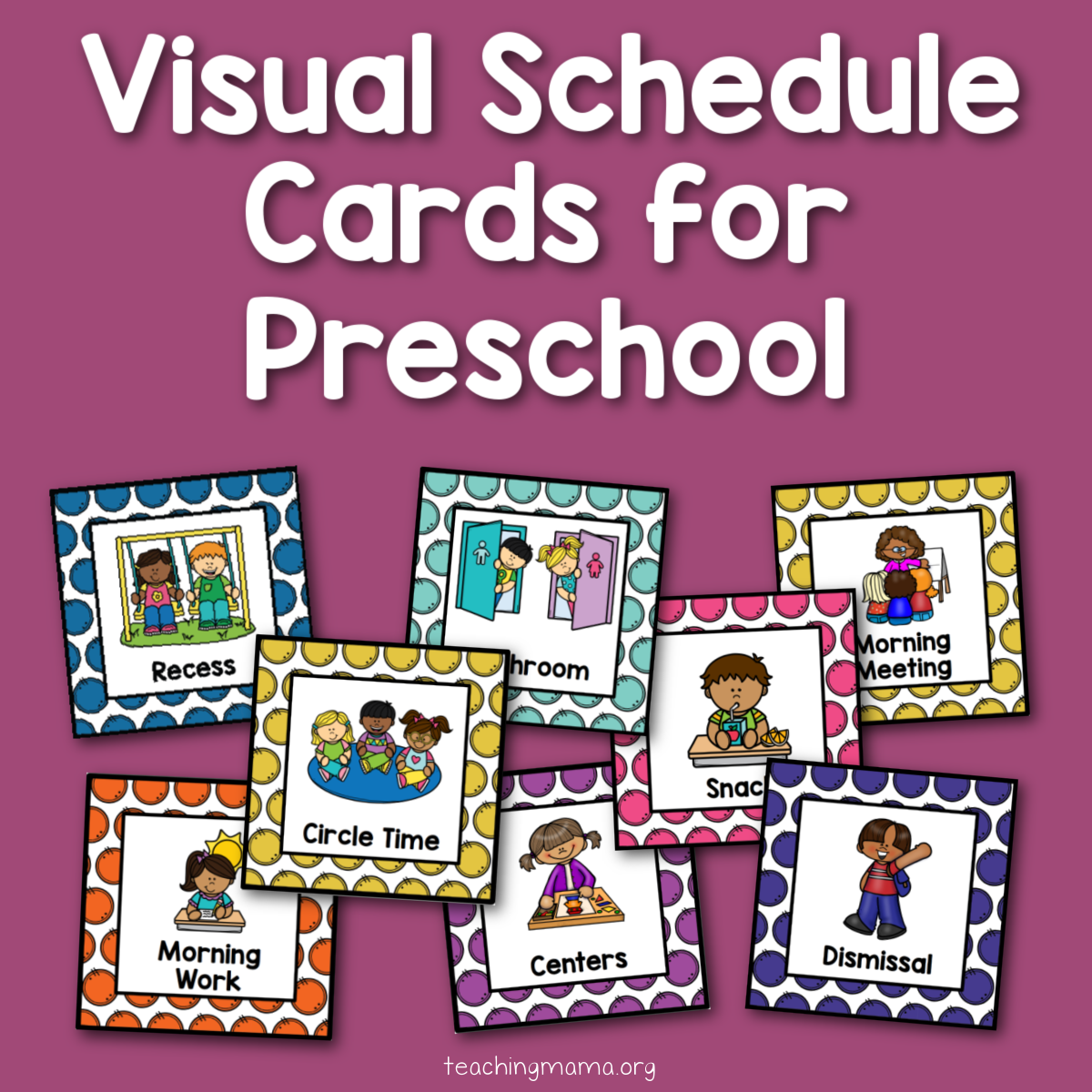 Picture Schedule Cards Free Printable