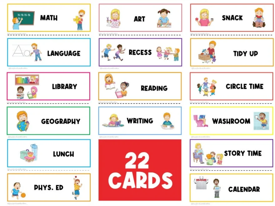 Visual Schedule Classroom Schedule Kids Printable Schedule Daily Routine Chart Homeschool Daycare Classroom Printables Teacher Etsy