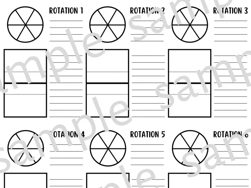 Volleyball 6 Court Chart For Coaches 8 5x11 Digital Download set Of 4 Etsy