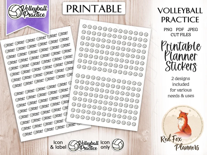 VOLLEYBALL PRACTICE Functional Digital Printable Stickers Instant Download Planner Journal Stationary Girls Sports Volley Handball Etsy