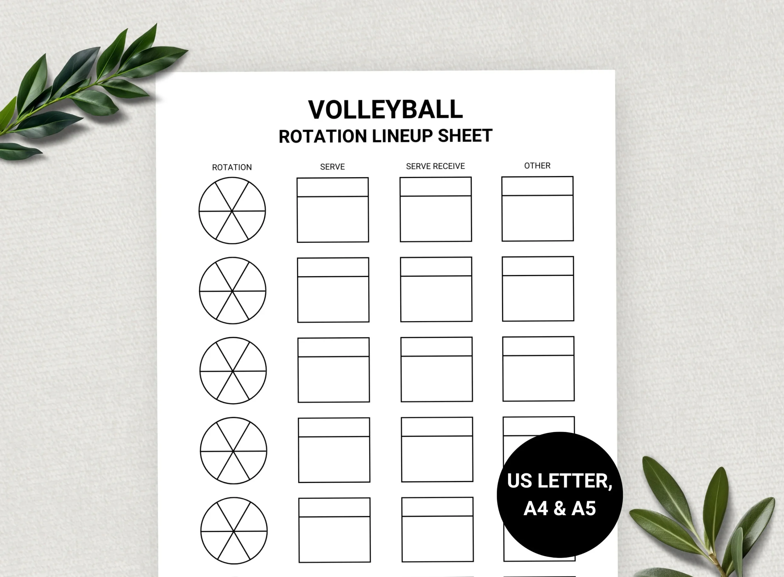 Volleyball Printable Lineup Sheets Volleyball Printable Lineup Sheets