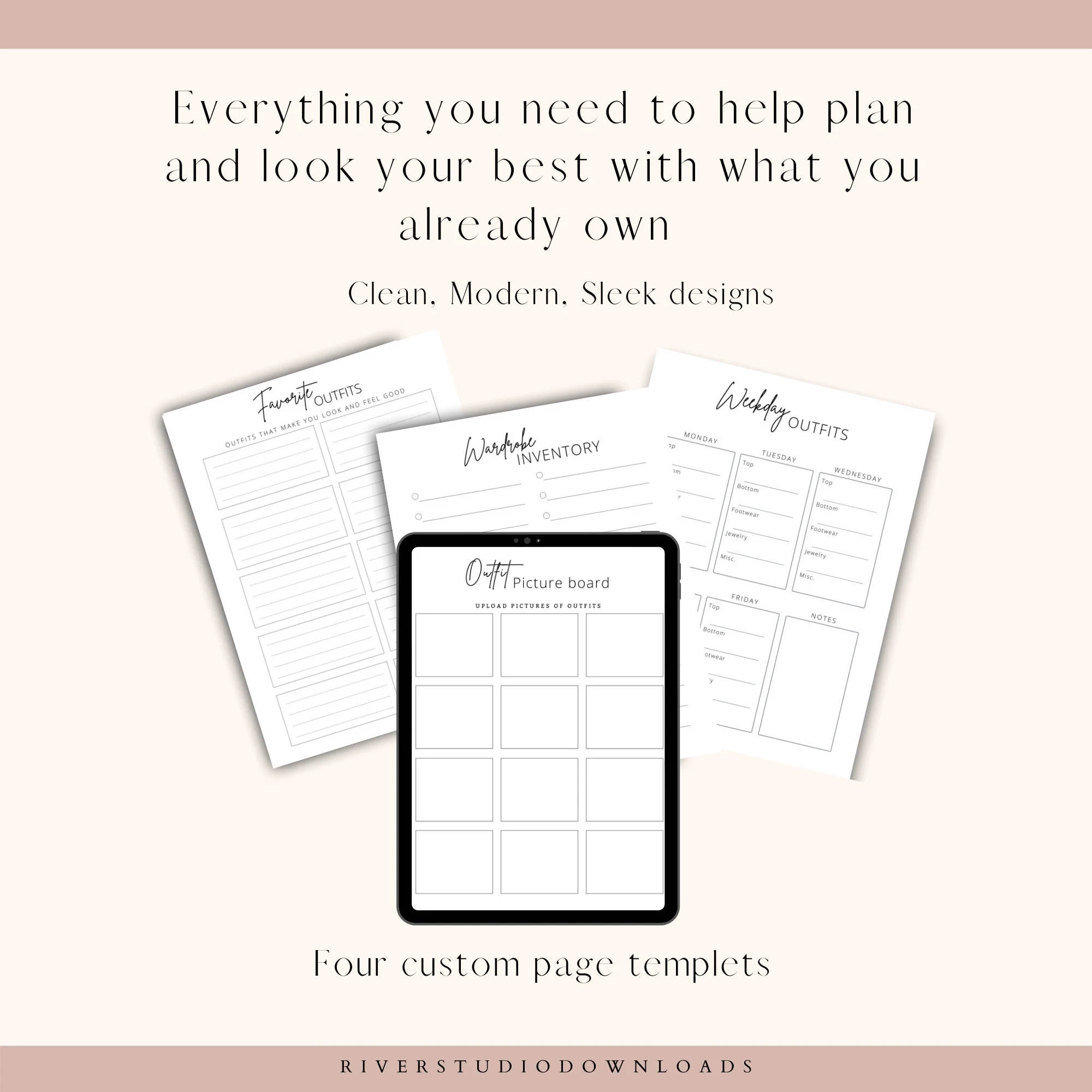 Wardrobe Planner Templates For Digital Planning Digital Planner Wardrobe Organizer Inserts Get The Most Out Of What You Already Own Etsy
