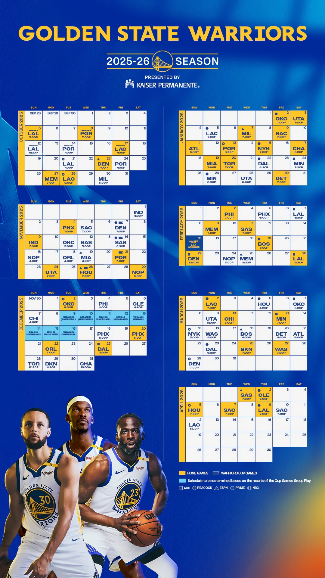 Warriors Fan Guide 2025 26 Schedule