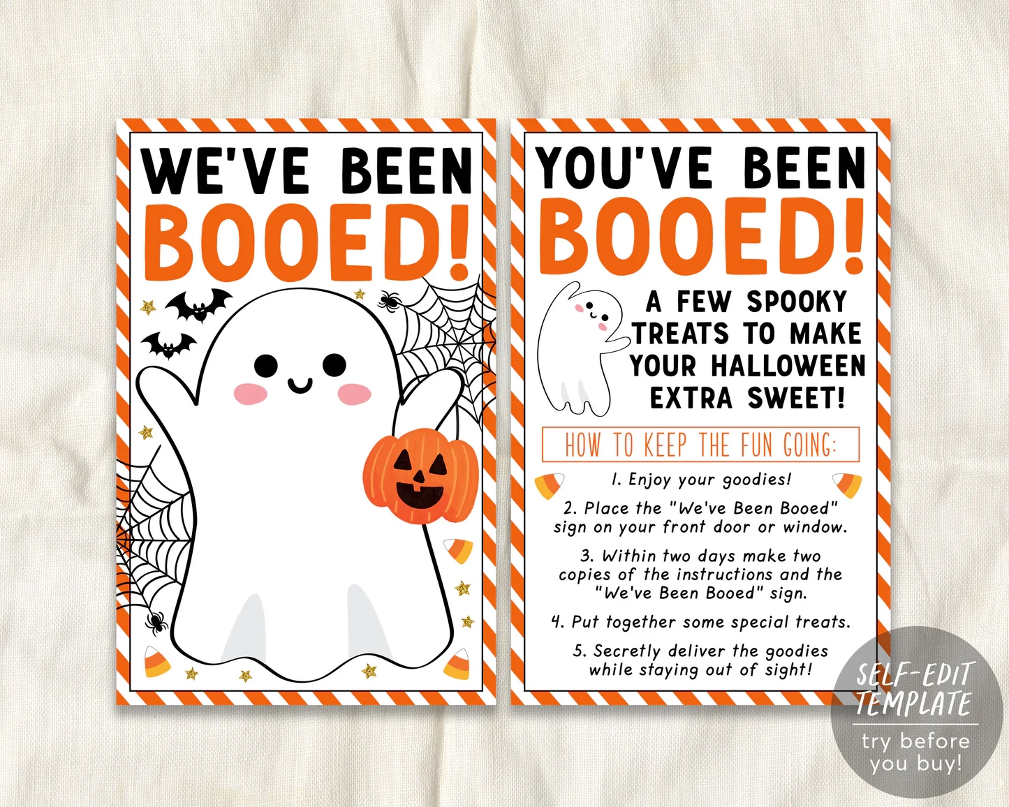 We ve Been Booed Game Editable Template You ve Been Booed Halloween Puff Paper Co