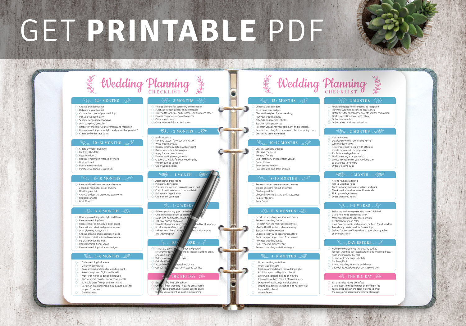 Wedding Planner Checklist Printable Free