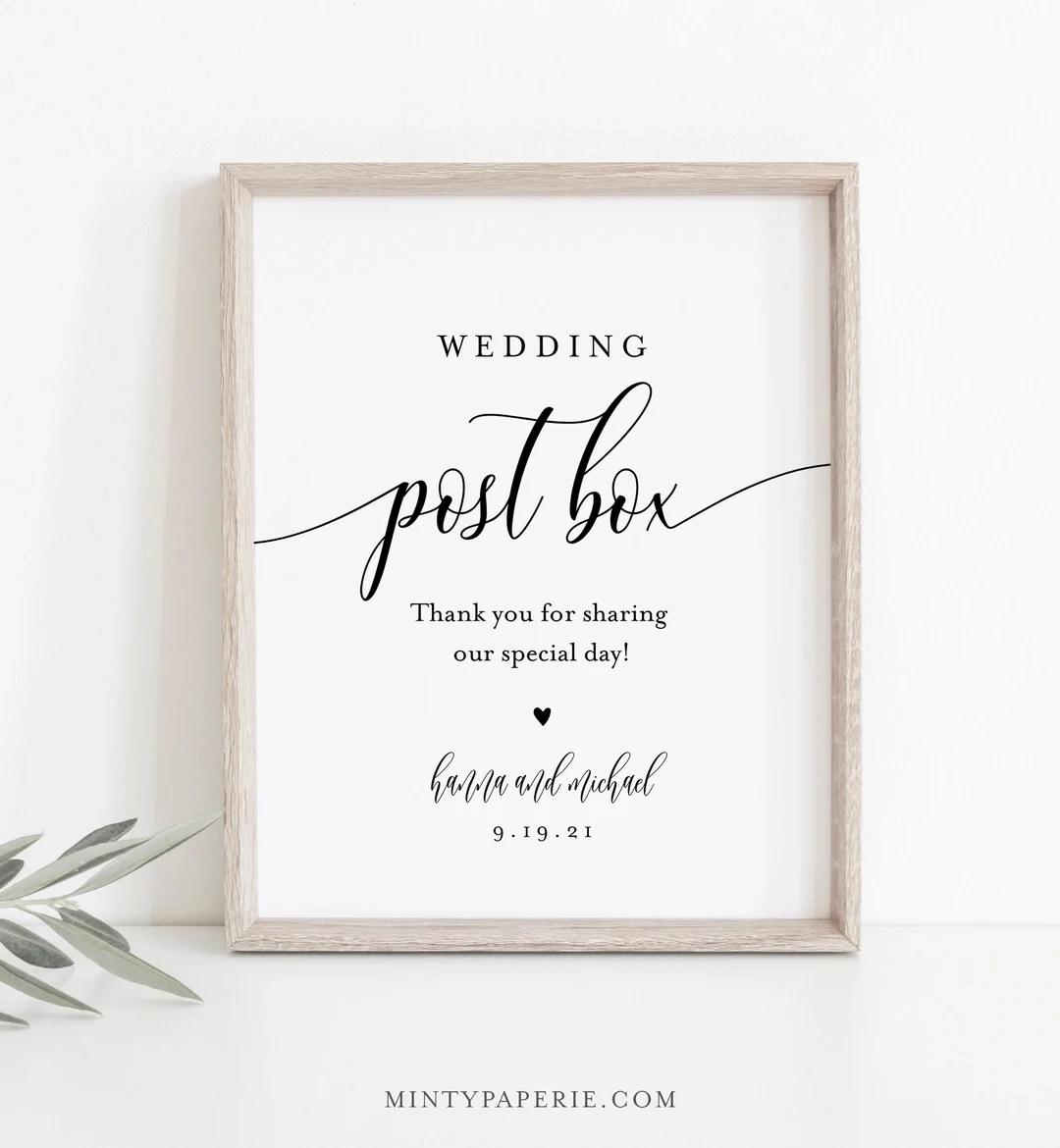 Wedding Post Box Sign Wedding Card Sign Minimalist Modern Postbox Editable Template Printable Instant Download Templett 8x10 008 30S Etsy