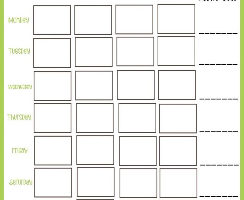 Weight Watchers Weekly Points Tracker Free Printable STOCKPILING MOMS