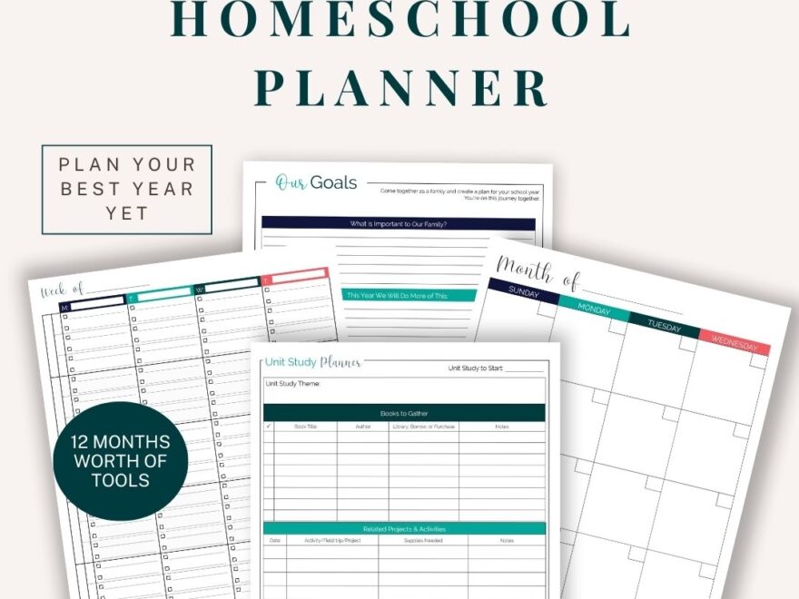 Well Planned Homeschool Planner Undated Digital Download