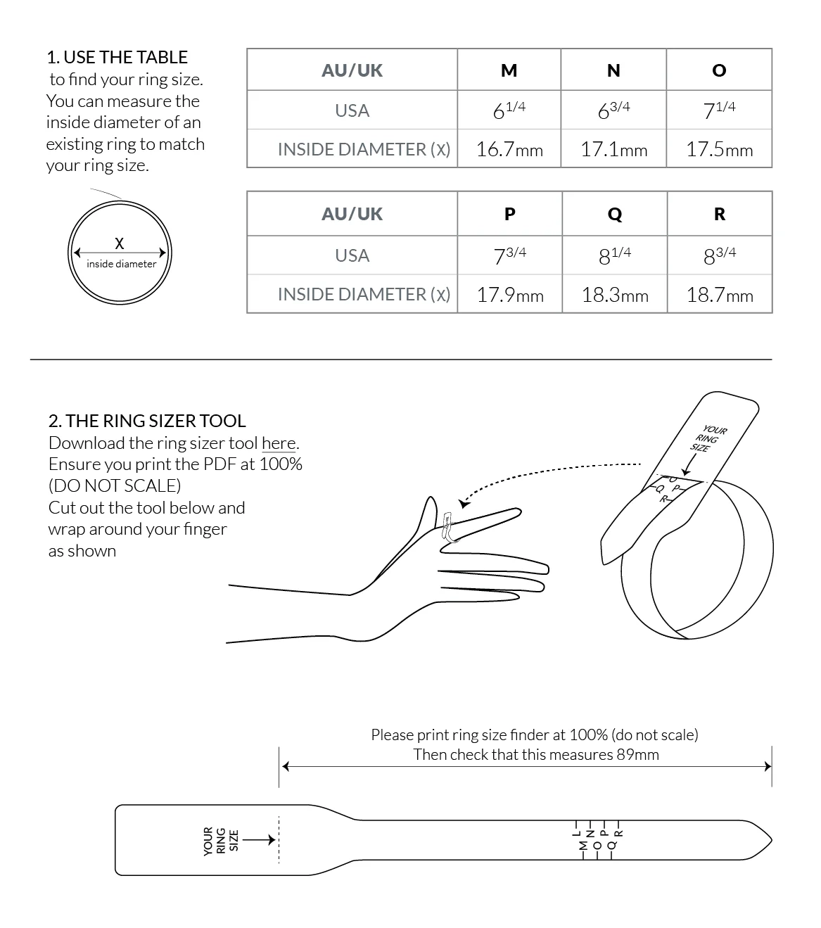 Where To Go To Get Your Ring Size Match Your Ring Pd For Size