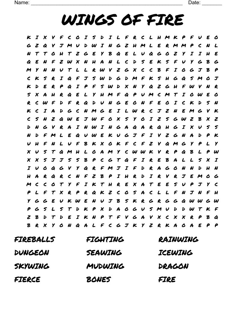 Free Printable Dragonwings Quiz