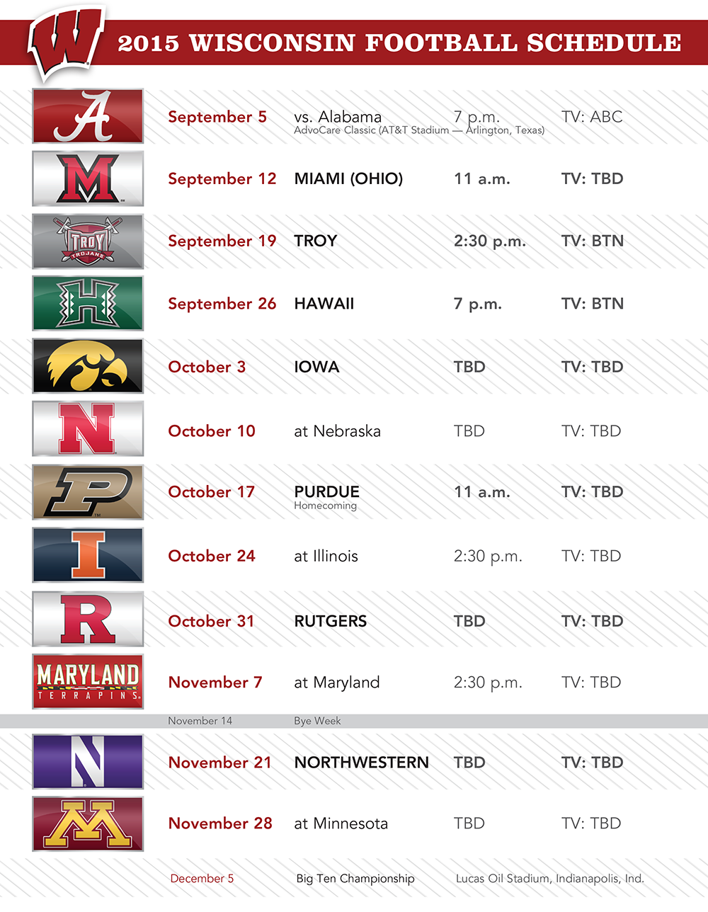 Wisconsin Football On X This Printable Badgers Schedule Would Really Dress Up Your Fridge Http t co YgY8S37srn Http t co rWsd7cTsvc X