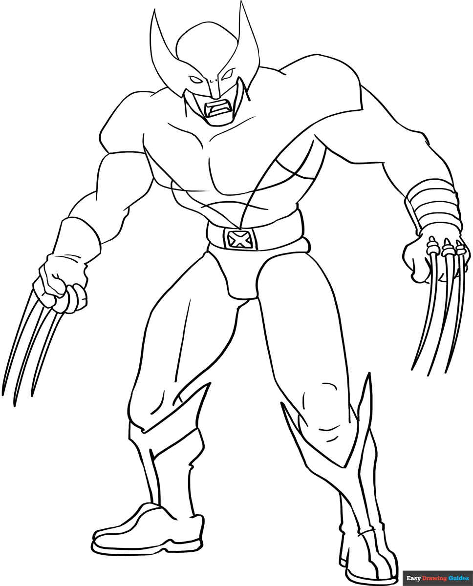 Wolverine From X men Coloring Page Easy Drawing Guides Wolverine From X men Coloring Page Easy Drawing Guides