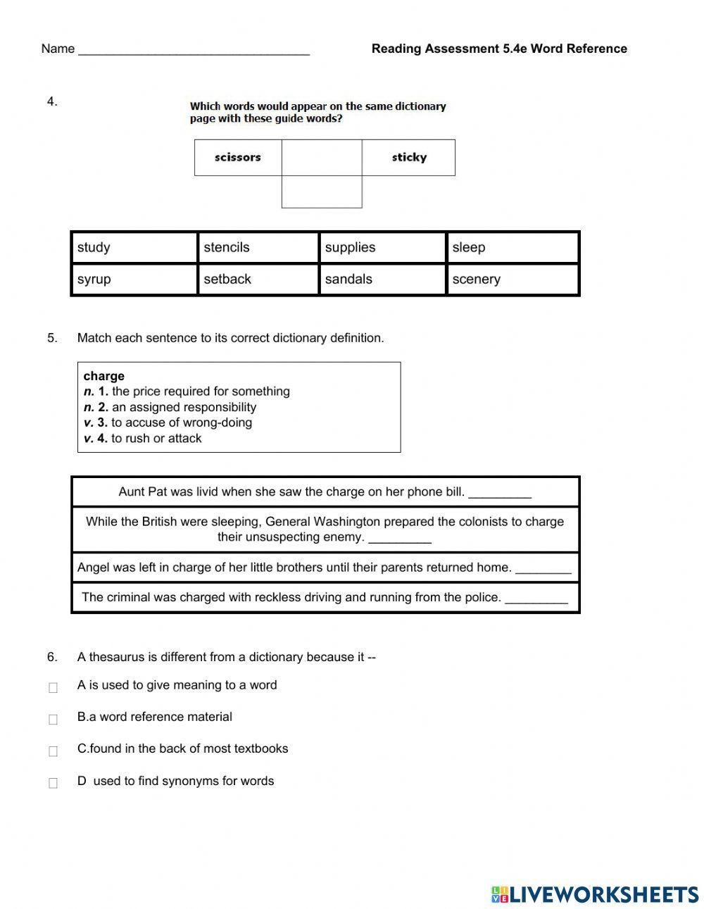 Reference Materials Quiz Printable 4th Grade Reference Materials Quiz Printable 4th Grade