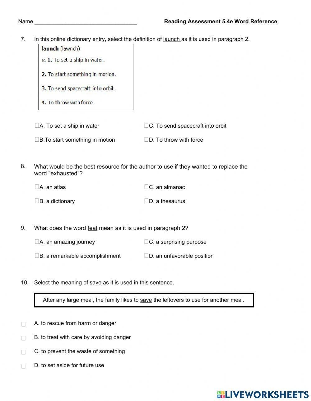 Word Reference Materials Quiz Worksheet Live Worksheets Worksheets Library Word Reference Materials Quiz Worksheet Live Worksheets Worksheets Library