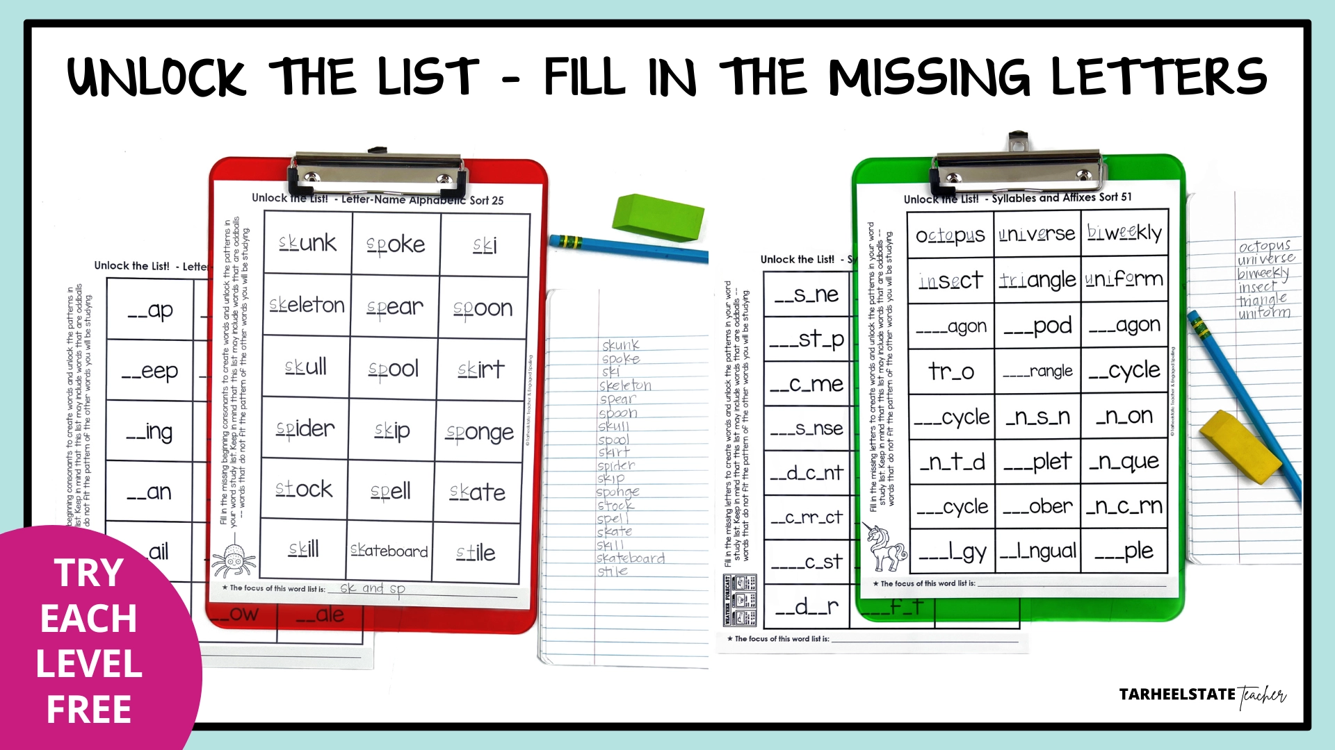 Words Their Way Free Resources For Word Study Tarheelstate Teacher