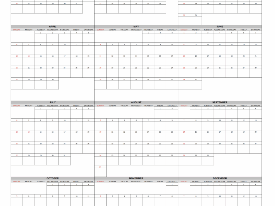 Yearly Printable Calendars For Free My Calendar Land